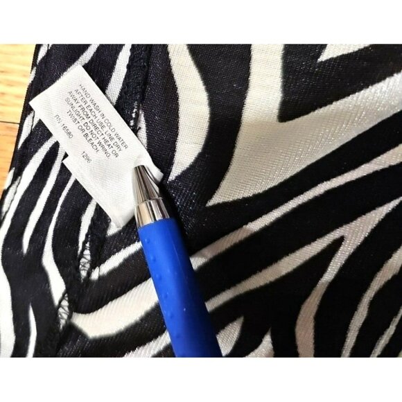 Victoria's Secret Maxi Slip Dress Small Black White Zebra Side Slits Angel - Picture 5 of 8